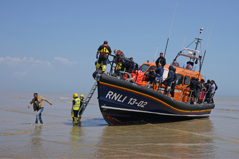 Stranded migrants in a Spanish patrol boat returns to Senegal