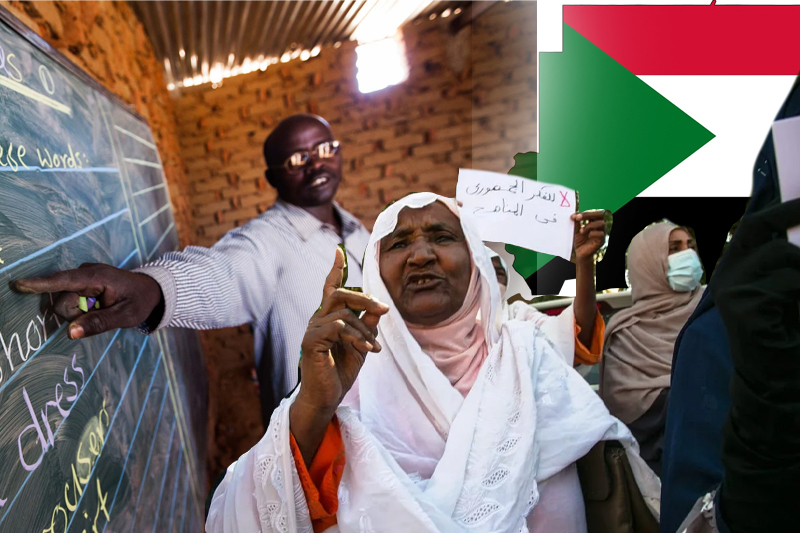 sudan's school teachers strike, again