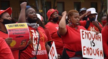 South Africa: Textile workers’ union protests against new labor law