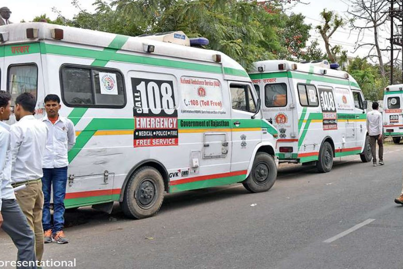 the assam ambulance workers took up a protest for hike & a productive workspace