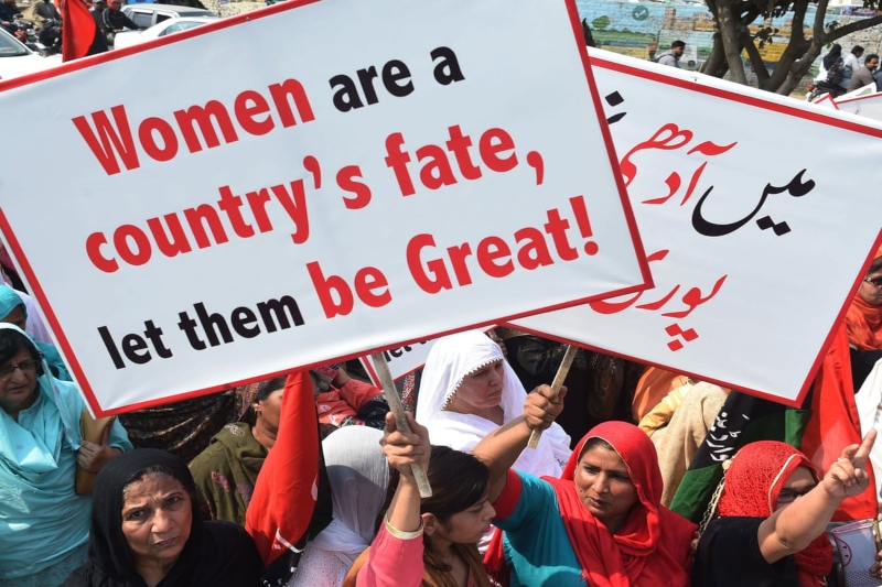 the women of pakistan march in solidarity on international women’s day despite threats from extremists and other interest groups.
