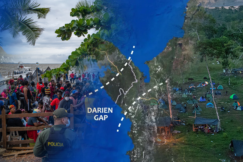 thousands wait in colombian town on trek to reach darien gap