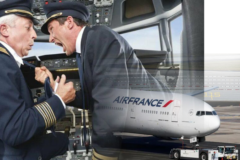 two air france pilots suspended after cockpit fight