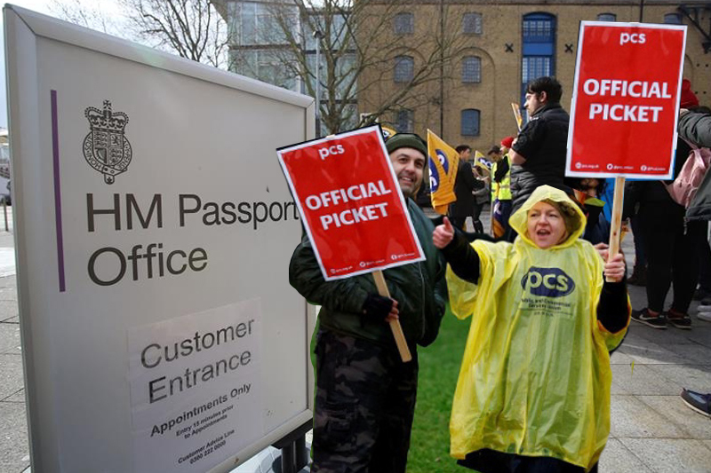 uk passport employees go on 5 week strike over pay