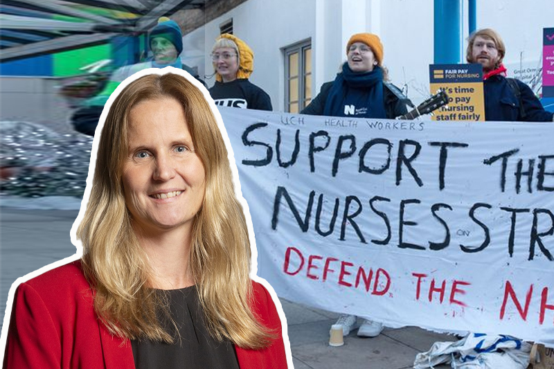 Welsh Labour MP joins nurses strike in Wales