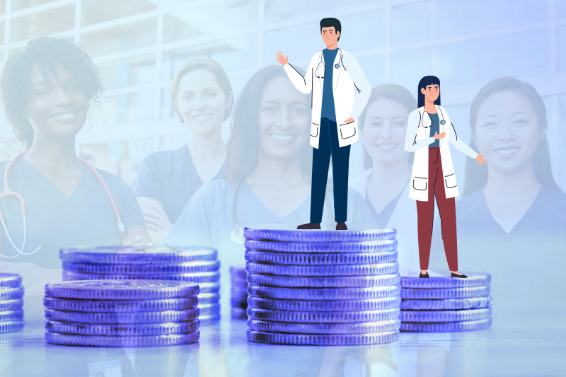 women in health sector earn 24% less than men, finds report