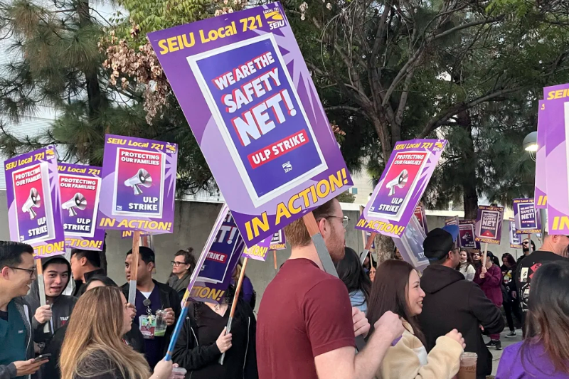 More Than 50,000 Los Angeles Workers Strike for Labor Rights