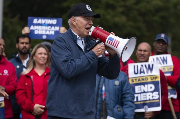 joe biden addresses blue collar workers at uaw conference