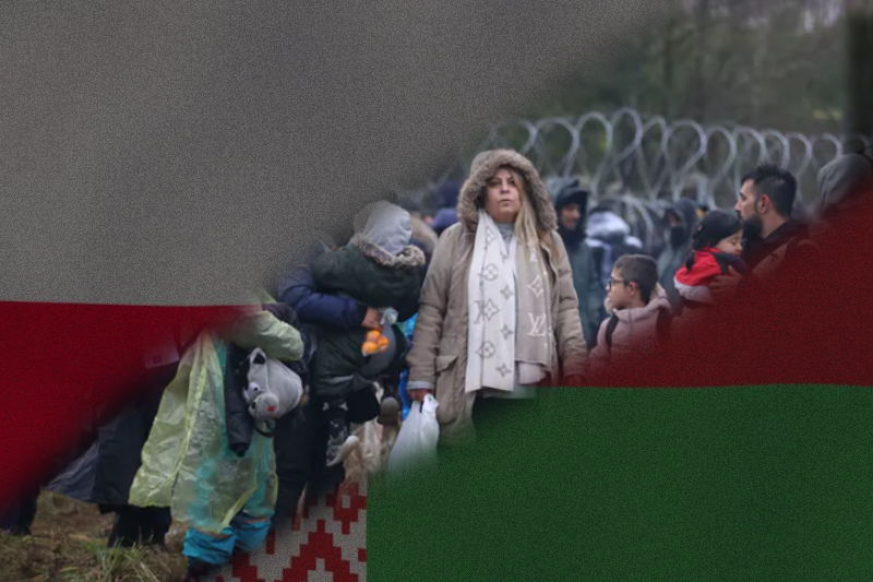 How are human rights compromised in the ongoing crisis between Belarus-Poland?